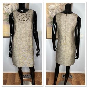 Michael Michael Kors Tweed Studded Sheath Dress Sz 2